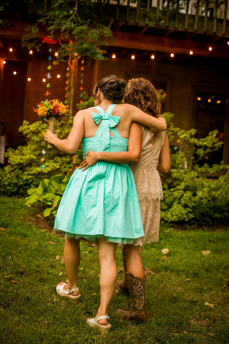 My younger sister was both my rock of sanity during the wedding and matron of honor. Photo by Ashley LaBonde of Wide Eyed Studios
